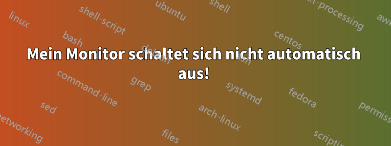 Mein Monitor schaltet sich nicht automatisch aus!