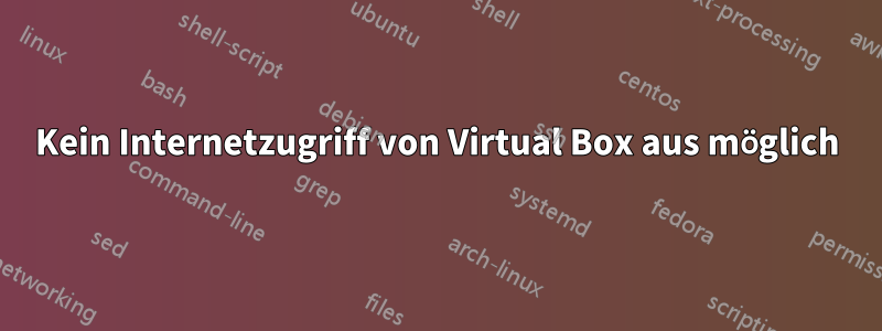 Kein Internetzugriff von Virtual Box aus möglich