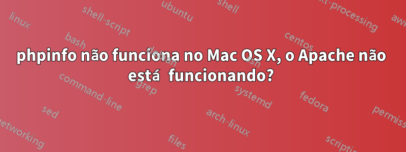 phpinfo não funciona no Mac OS X, o Apache não está funcionando?