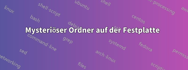 Mysteriöser Ordner auf der Festplatte 