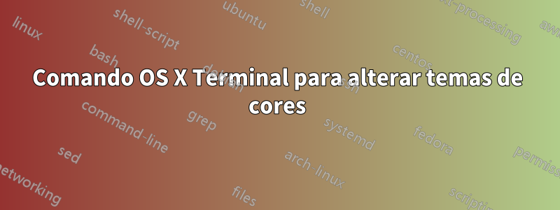 Comando OS X Terminal para alterar temas de cores