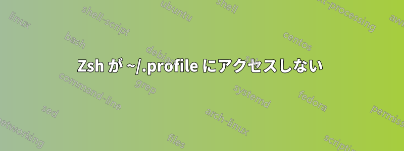 Zsh が ~/.profile にアクセスしない