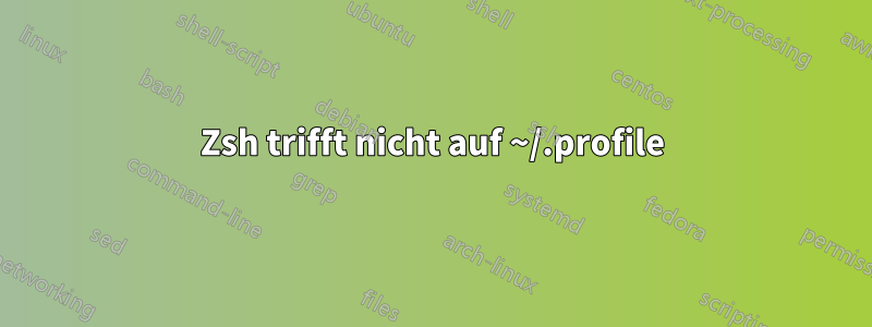Zsh trifft nicht auf ~/.profile