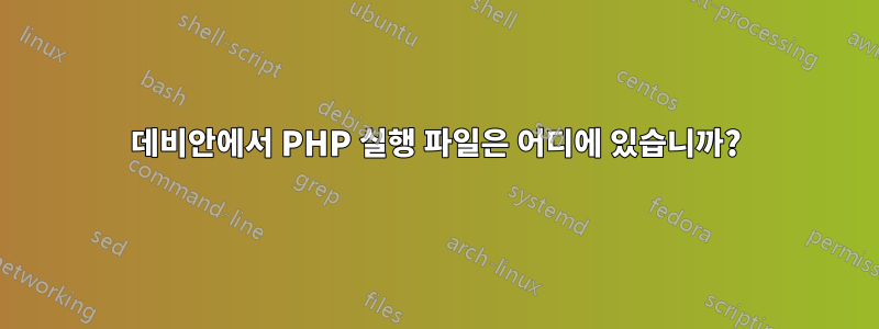 데비안에서 PHP 실행 파일은 어디에 있습니까?