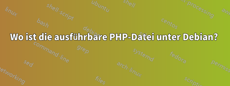 Wo ist die ausführbare PHP-Datei unter Debian?