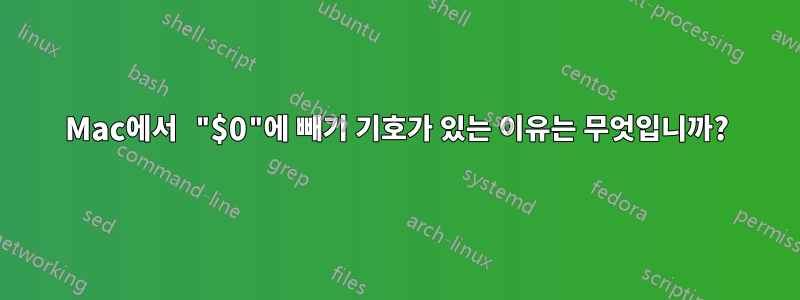 Mac에서 "$0"에 빼기 기호가 있는 이유는 무엇입니까?