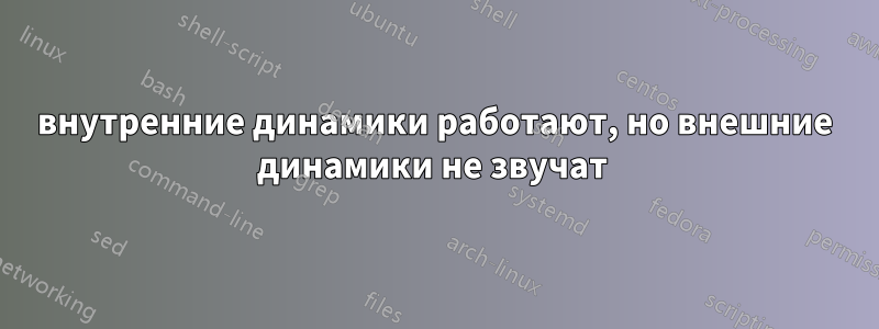 внутренние динамики работают, но внешние динамики не звучат 