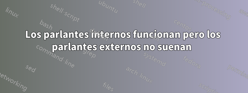 Los parlantes internos funcionan pero los parlantes externos no suenan 