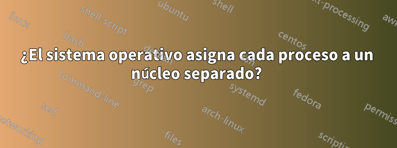 ¿El sistema operativo asigna cada proceso a un núcleo separado?