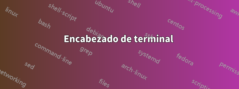 Encabezado de terminal