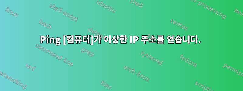 Ping [컴퓨터]가 이상한 IP 주소를 얻습니다.
