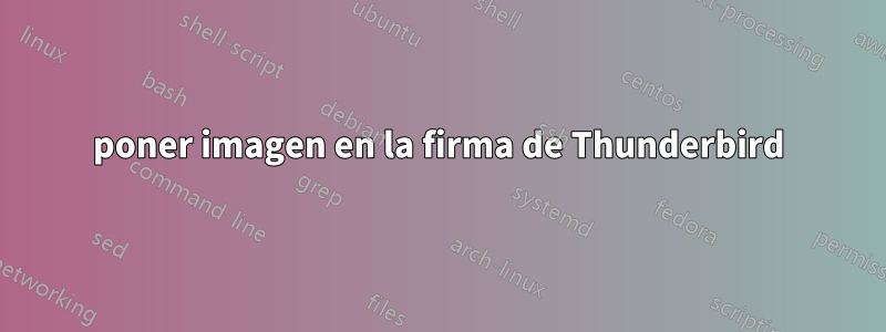 poner imagen en la firma de Thunderbird