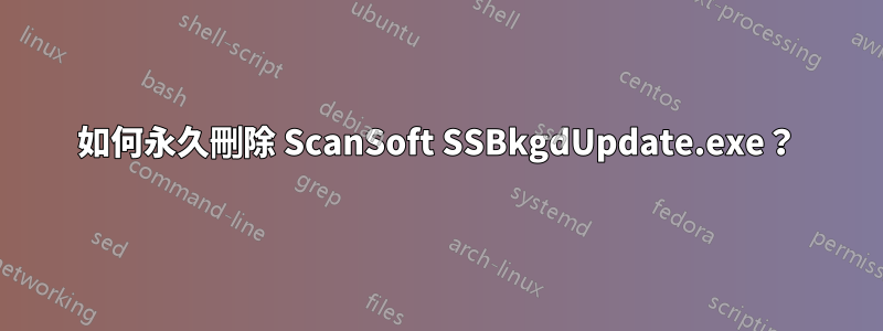 如何永久刪除 ScanSoft SSBkgdUpdate.exe？