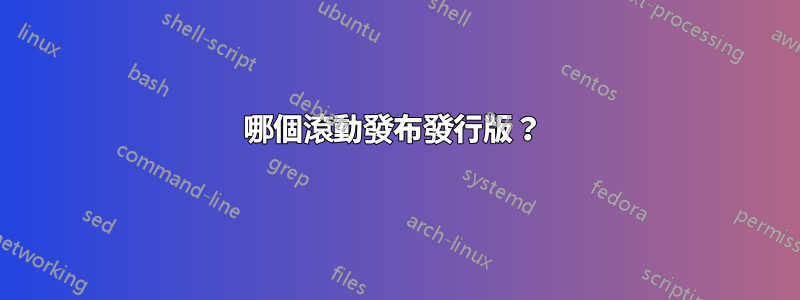 哪個滾動發布發行版？ 