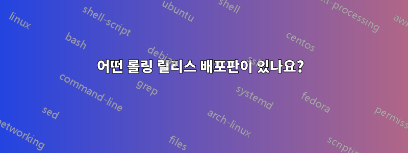 어떤 롤링 릴리스 배포판이 있나요? 