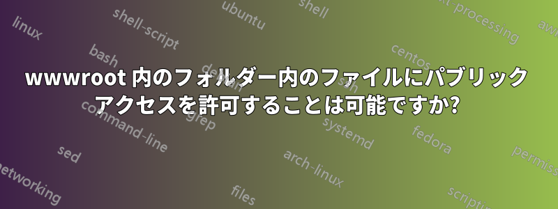 wwwroot 内のフォルダー内のファイルにパブリック アクセスを許可することは可能ですか?