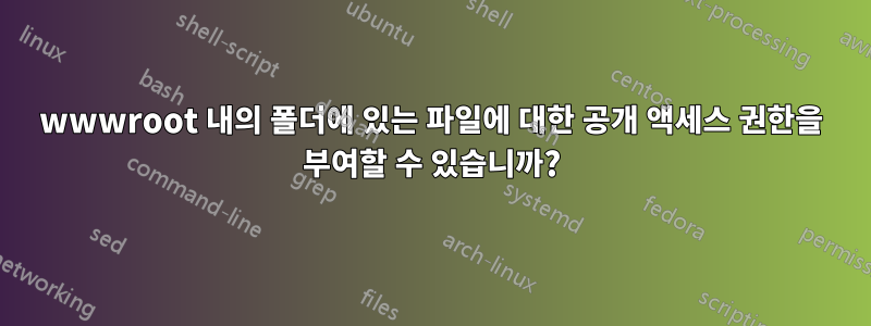 wwwroot 내의 폴더에 있는 파일에 대한 공개 액세스 권한을 부여할 수 있습니까?