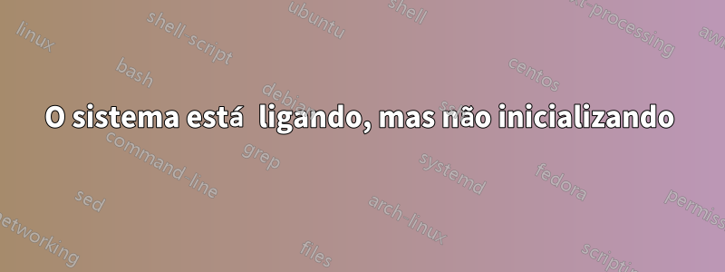 O sistema está ligando, mas não inicializando