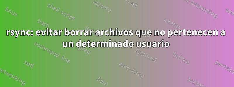 rsync: evitar borrar archivos que no pertenecen a un determinado usuario