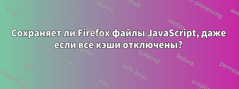 Сохраняет ли Firefox файлы JavaScript, даже если все кэши отключены?
