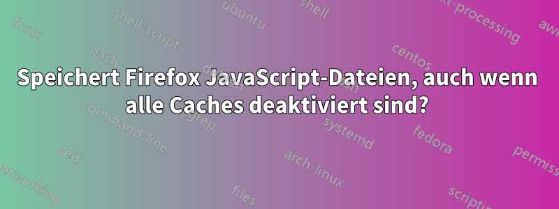 Speichert Firefox JavaScript-Dateien, auch wenn alle Caches deaktiviert sind?