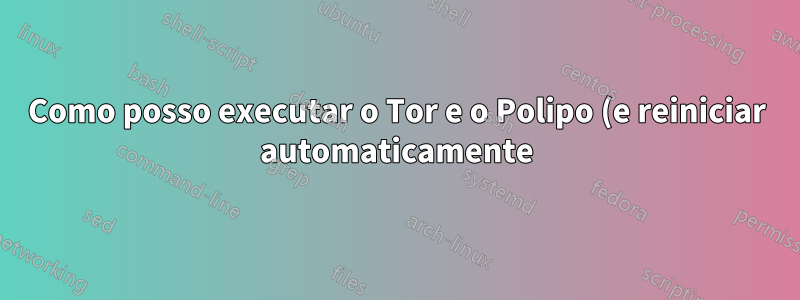 Como posso executar o Tor e o Polipo (e reiniciar automaticamente) usando o launchd no Mac OS X?