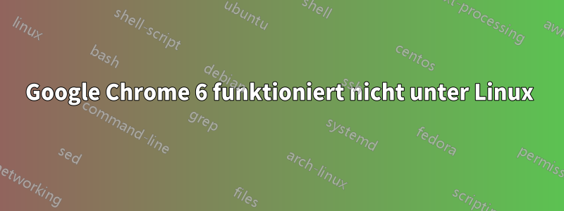 Google Chrome 6 funktioniert nicht unter Linux