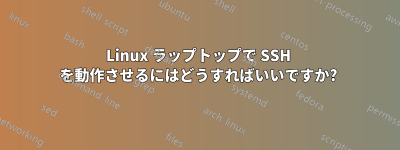 Linux ラップトップで SSH を動作させるにはどうすればいいですか?