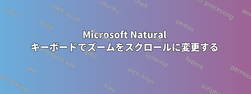 Microsoft Natural キーボードでズームをスクロールに変更する