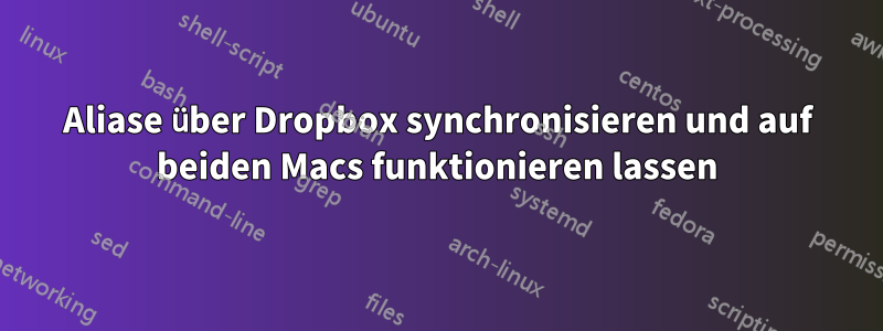 Aliase über Dropbox synchronisieren und auf beiden Macs funktionieren lassen