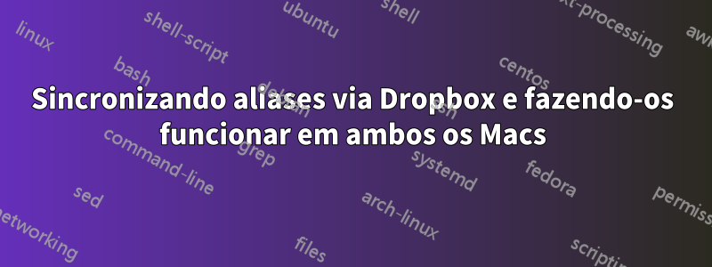 Sincronizando aliases via Dropbox e fazendo-os funcionar em ambos os Macs