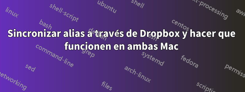 Sincronizar alias a través de Dropbox y hacer que funcionen en ambas Mac