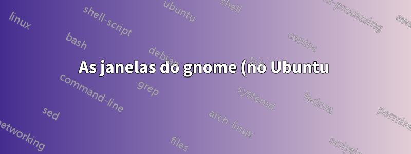 As janelas do gnome (no Ubuntu) podem ter temas individuais?