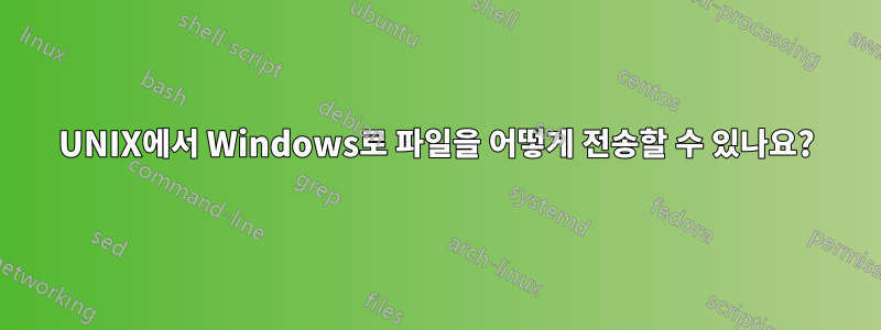 UNIX에서 Windows로 파일을 어떻게 전송할 수 있나요?