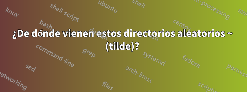 ¿De dónde vienen estos directorios aleatorios ~ (tilde)?