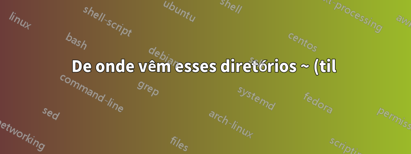 De onde vêm esses diretórios ~ (til) aleatórios?