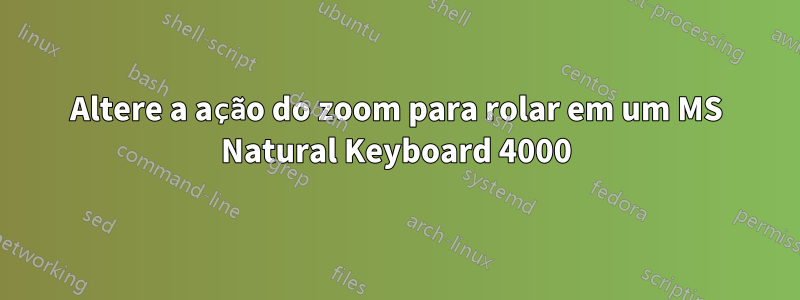Altere a ação do zoom para rolar em um MS Natural Keyboard 4000
