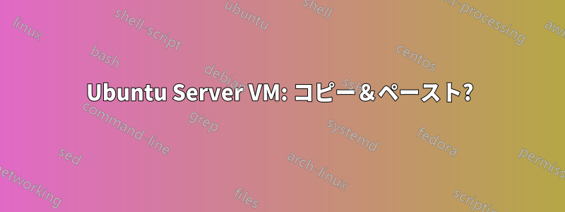 Ubuntu Server VM: コピー＆ペースト?