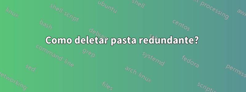 Como deletar pasta redundante?