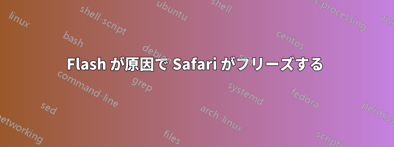 Flash が原因で Safari がフリーズする