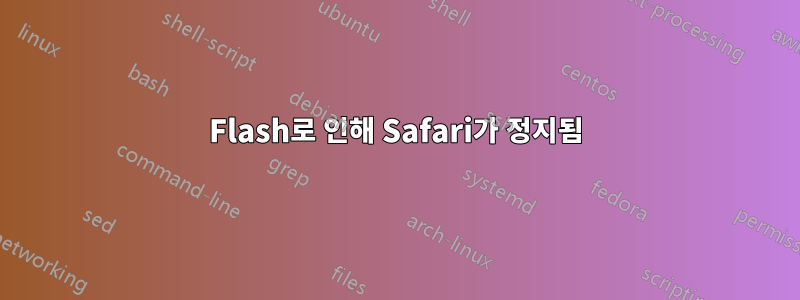 Flash로 인해 Safari가 정지됨