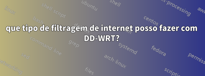 que tipo de filtragem de internet posso fazer com DD-WRT?