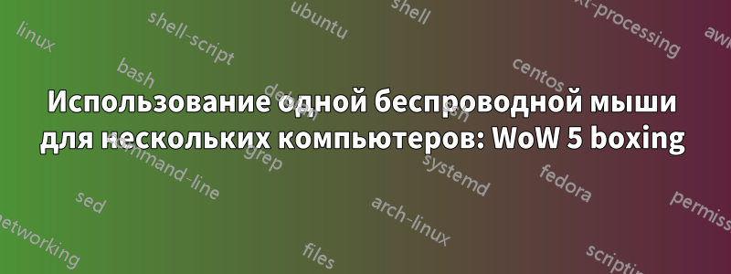 Использование одной беспроводной мыши для нескольких компьютеров: WoW 5 boxing