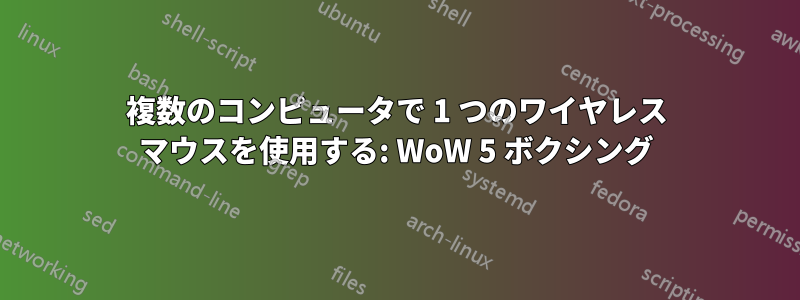 複数のコンピュータで 1 つのワイヤレス マウスを使用する: WoW 5 ボクシング