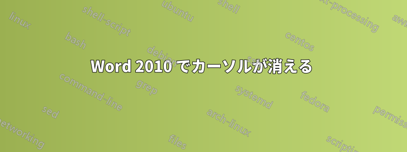 Word 2010 でカーソルが消える