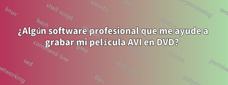 ¿Algún software profesional que me ayude a grabar mi película AVI en DVD? 