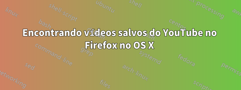 Encontrando vídeos salvos do YouTube no Firefox no OS X