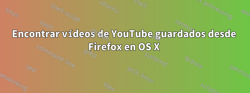 Encontrar vídeos de YouTube guardados desde Firefox en OS X