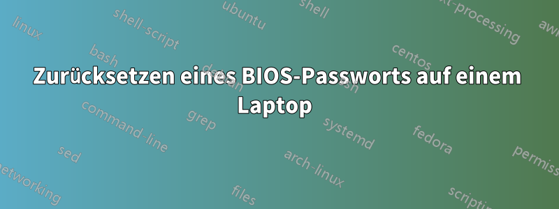 Zurücksetzen eines BIOS-Passworts auf einem Laptop 