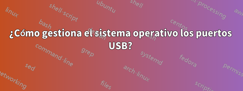 ¿Cómo gestiona el sistema operativo los puertos USB?